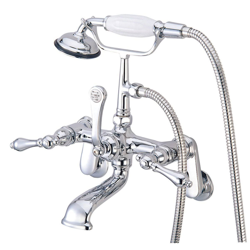 Oil Rubbed Bronze Wall Mount Clawfoot Tub Filler with Hand Shower G927617