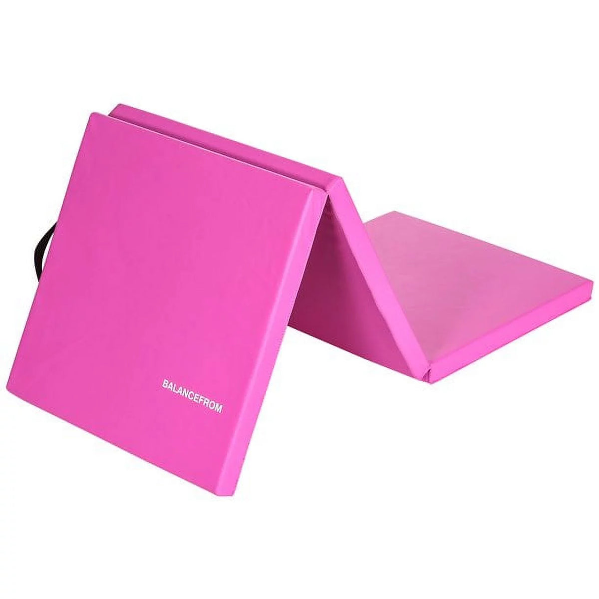 6 Ft. x 2 Ft. x 2 In. Three Fold Folding Exercise Mat with Carrying Handles, Black E81166