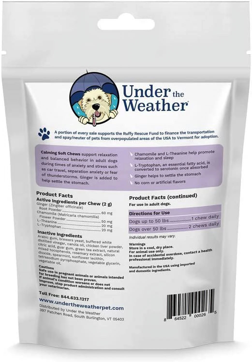 Calming Soft Chews for Dogs (60 Count Pack) K614516