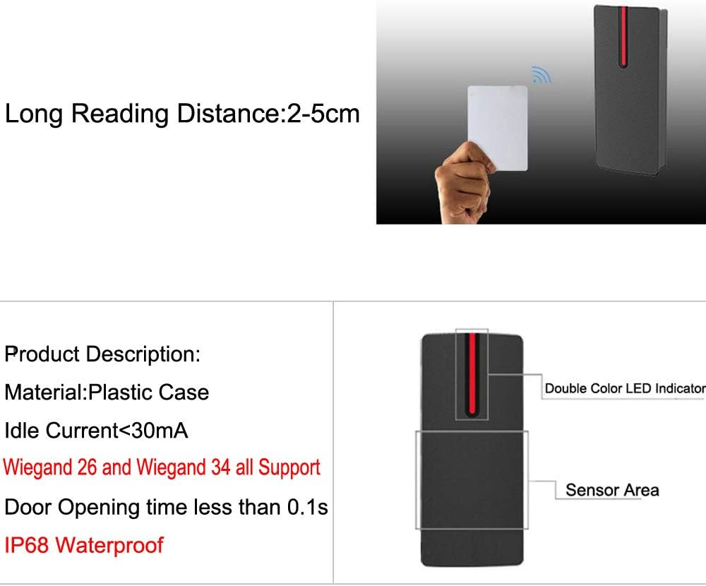 125KHZ RFID Card Reader with Wiegand 26/34 Bit Output L514