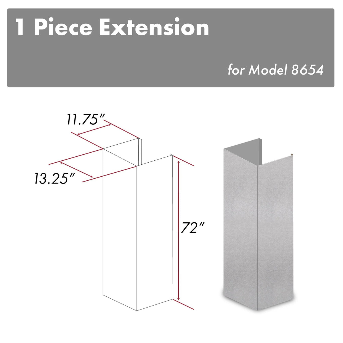 72 in. Stainless Steel Chimney Extension N21825