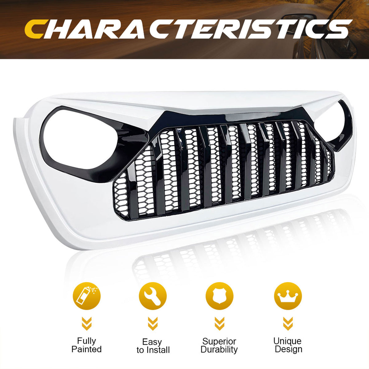 Front Grille for Jeep Wrangler JL & Gladiator JT B687