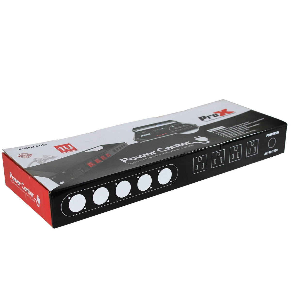 1U 15Amp Circuit 4CH Switch Panel with 2 USB and 5 Punched Space Z688