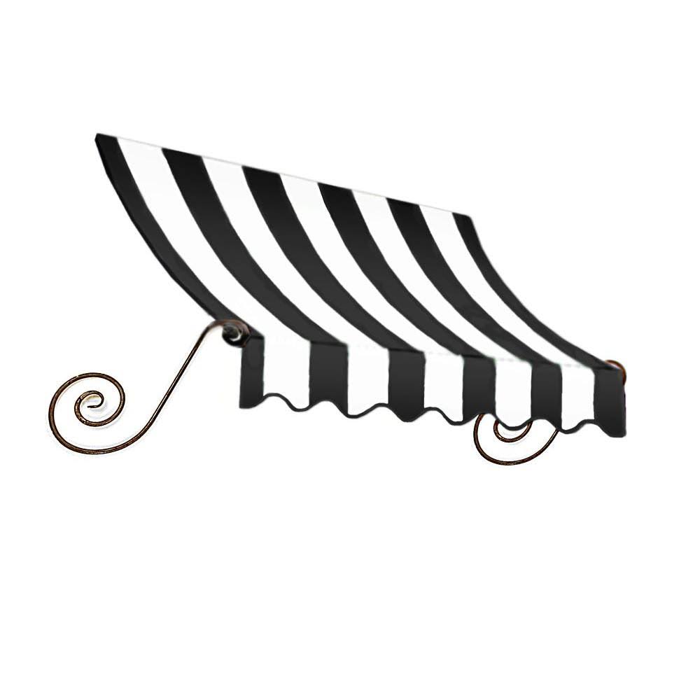 7.38 ft. Wide Black/White Window Awning F606