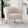 Green Velvet Accent Chair with Golden Metal Legs C6862
