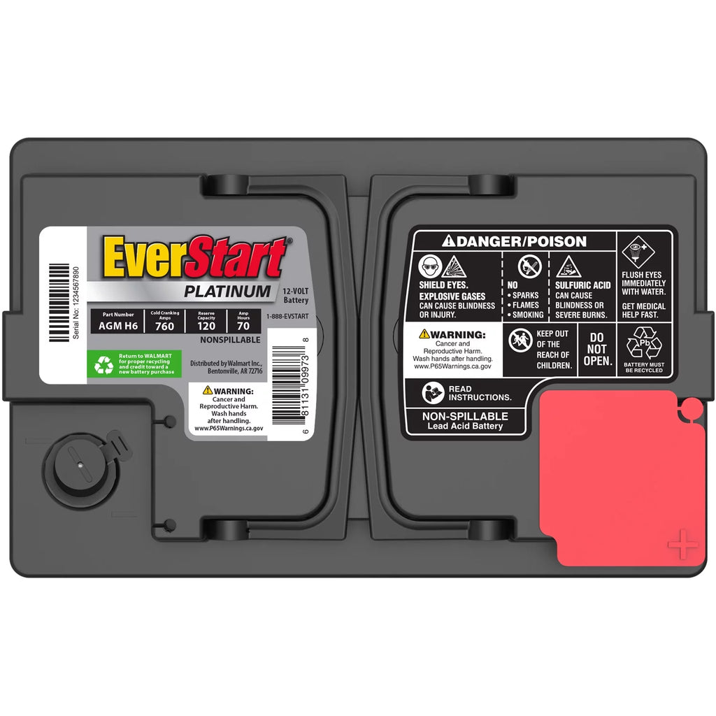 AGM Automotive Battery Group Size H6 12 Volt 760 CCA W670567