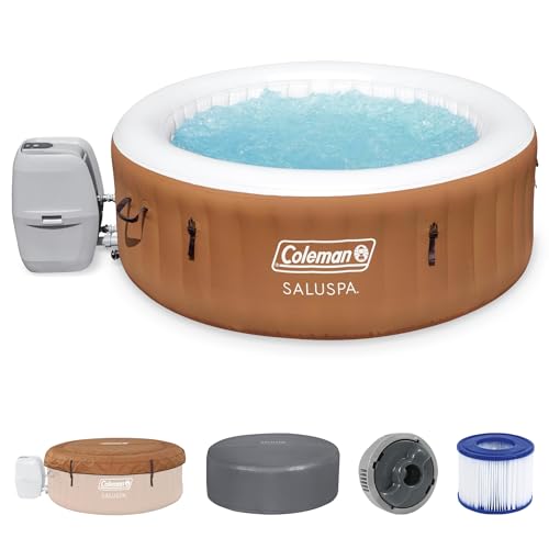 Black Round Inflatable Hot Tub with Insulated Cover B33483
