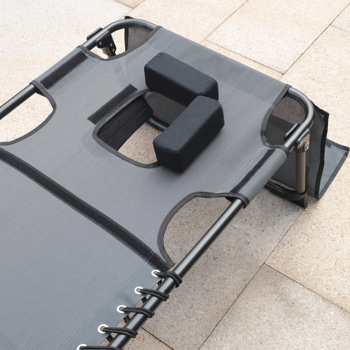 5-Position Adjustable Tanning Chair with Face & Arm Hole A147374