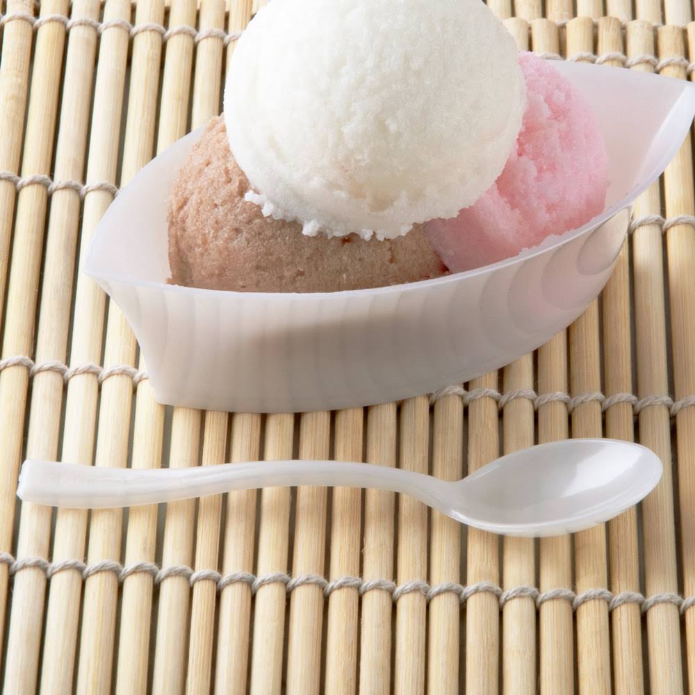 White Plastic Tasting Spoon Y4190