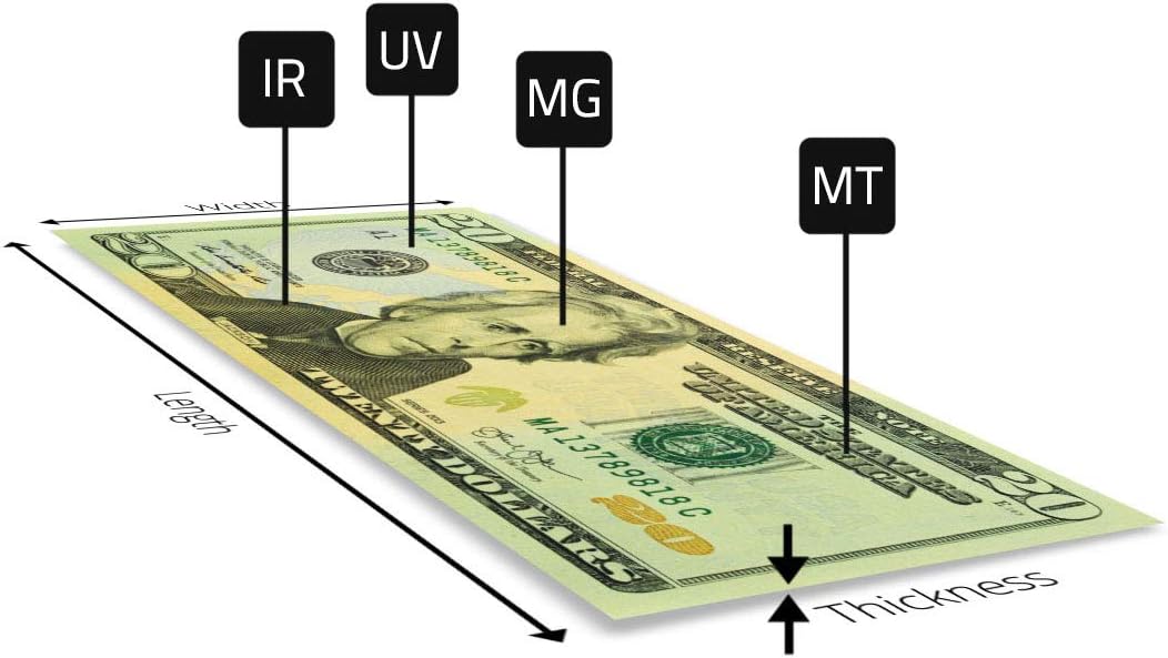 Bill Value Counter & Counterfeit Detector Money Cash Currency Machine O2711