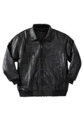 Embossed Leather Bomber Jacket S3133