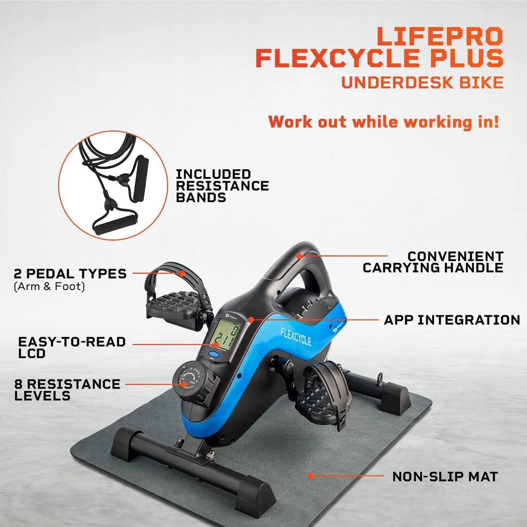 Blue Stationary Bike Pedal Exerciser S54746