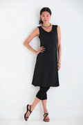 Black Flared Tank Dress X611