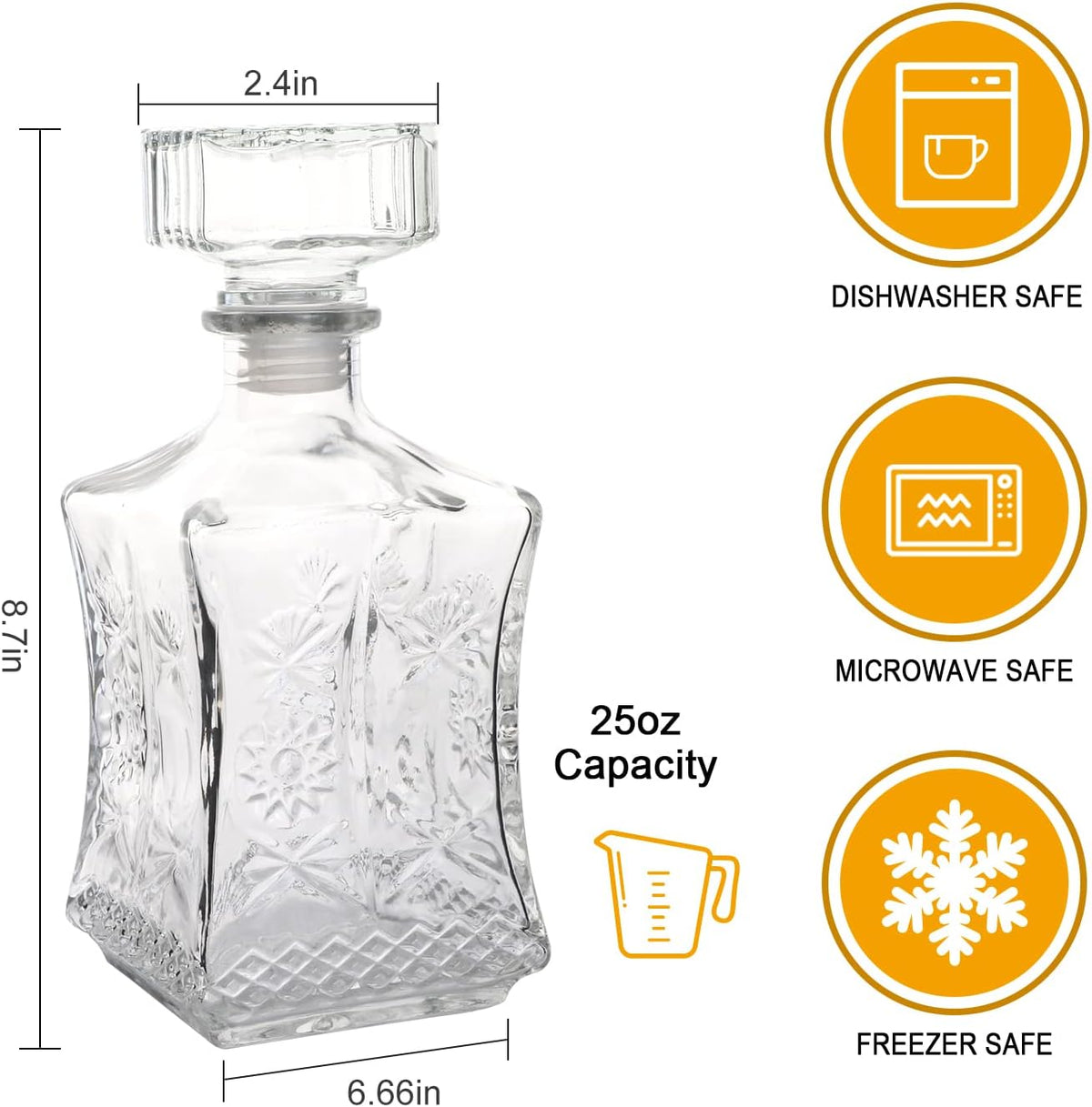 25 Oz Glass Decanter Set D279