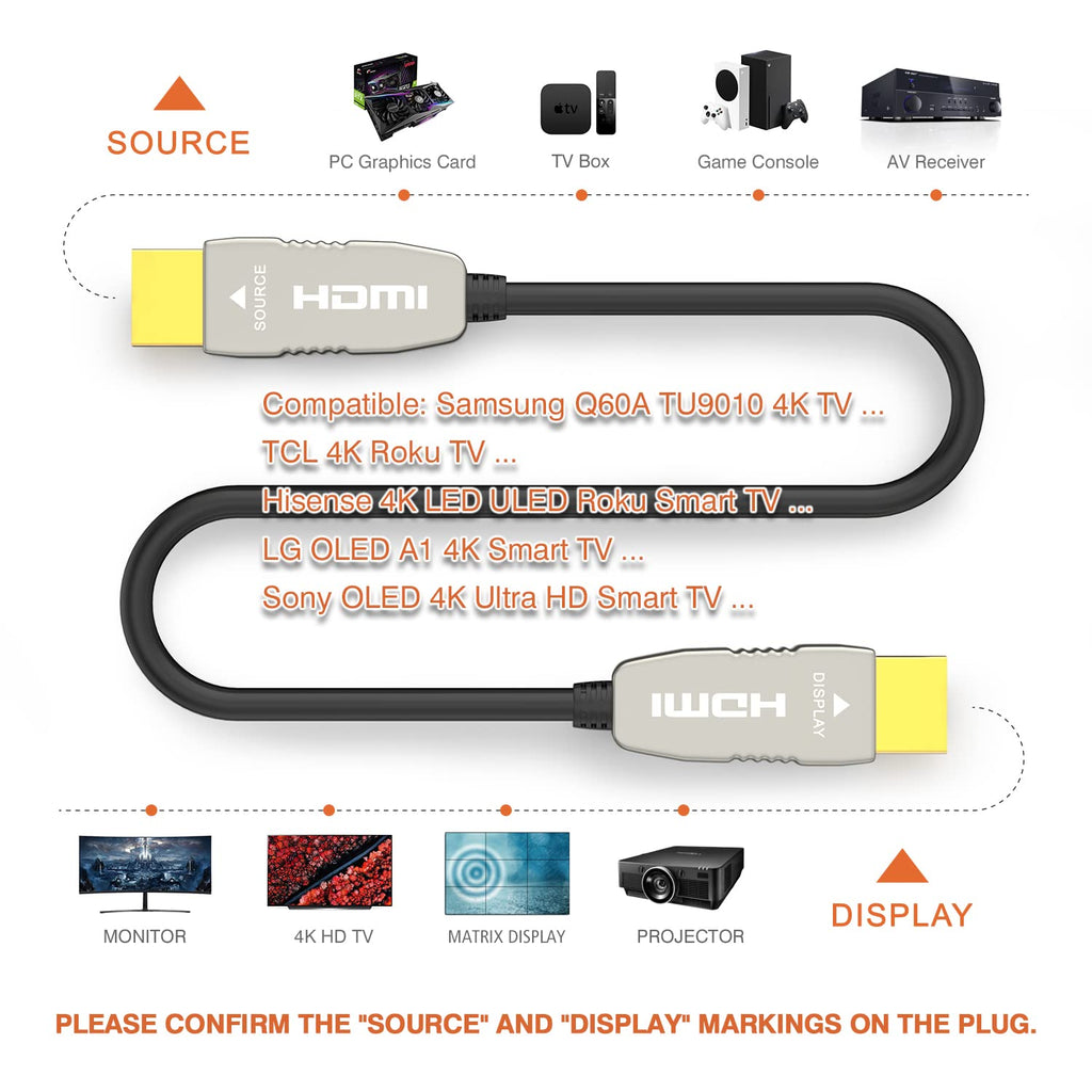 4K60HZ HDR 6 feet HDMI Fiber Cable T939293