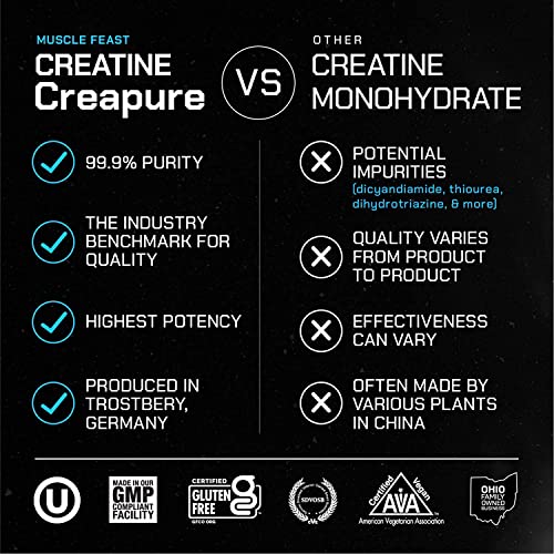 Unflavored Creatine Monohydrate Powder, 168 Servings T3359