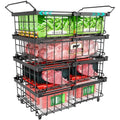 Expandable Stackable Freezer Baskets, 4 PCS, White Q2171