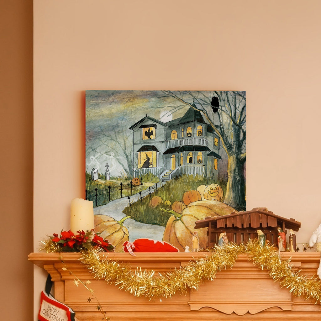Haunted Patch Gallery Wrapped Canvas 10x10 Z993877