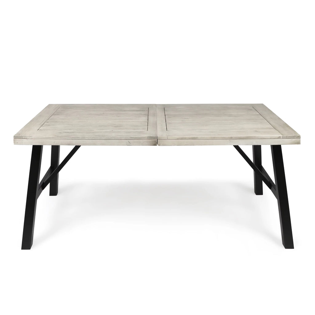 Acacia Wood and Wicker 6 Seater Dining Set X479963
