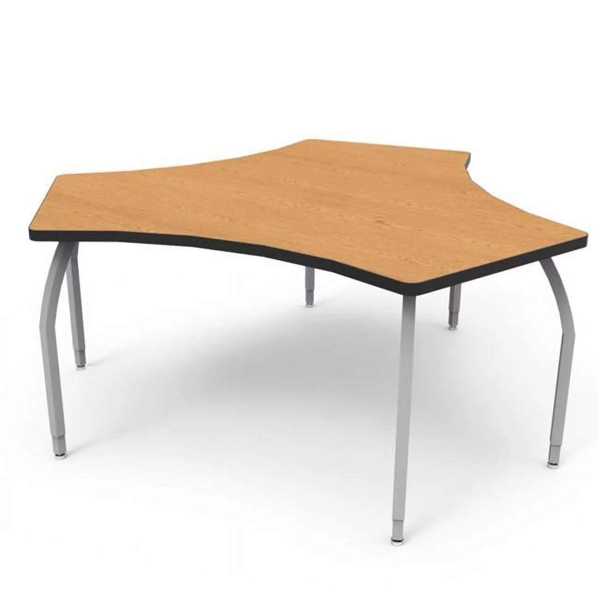 Oak Laminate Table with 6 Adjustable Legs X58229