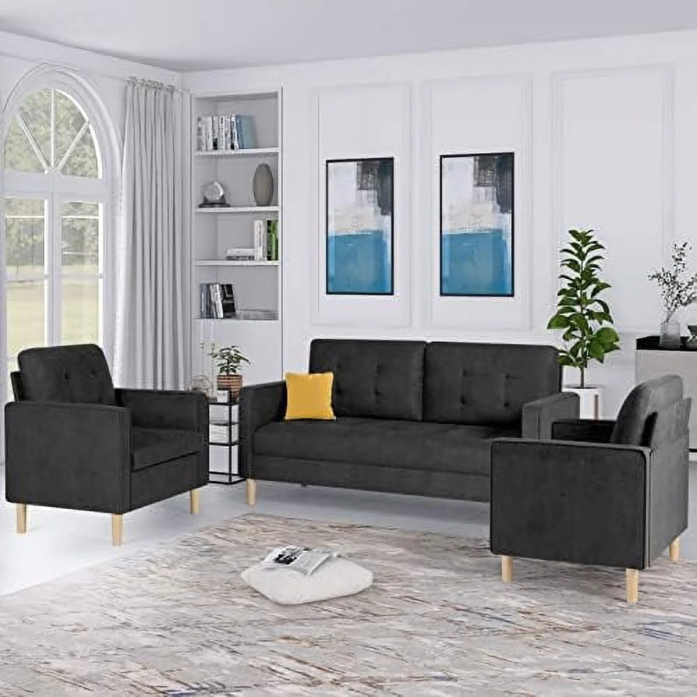 54.5" Upholstered Loveseat Sofa with Metal Legs K347