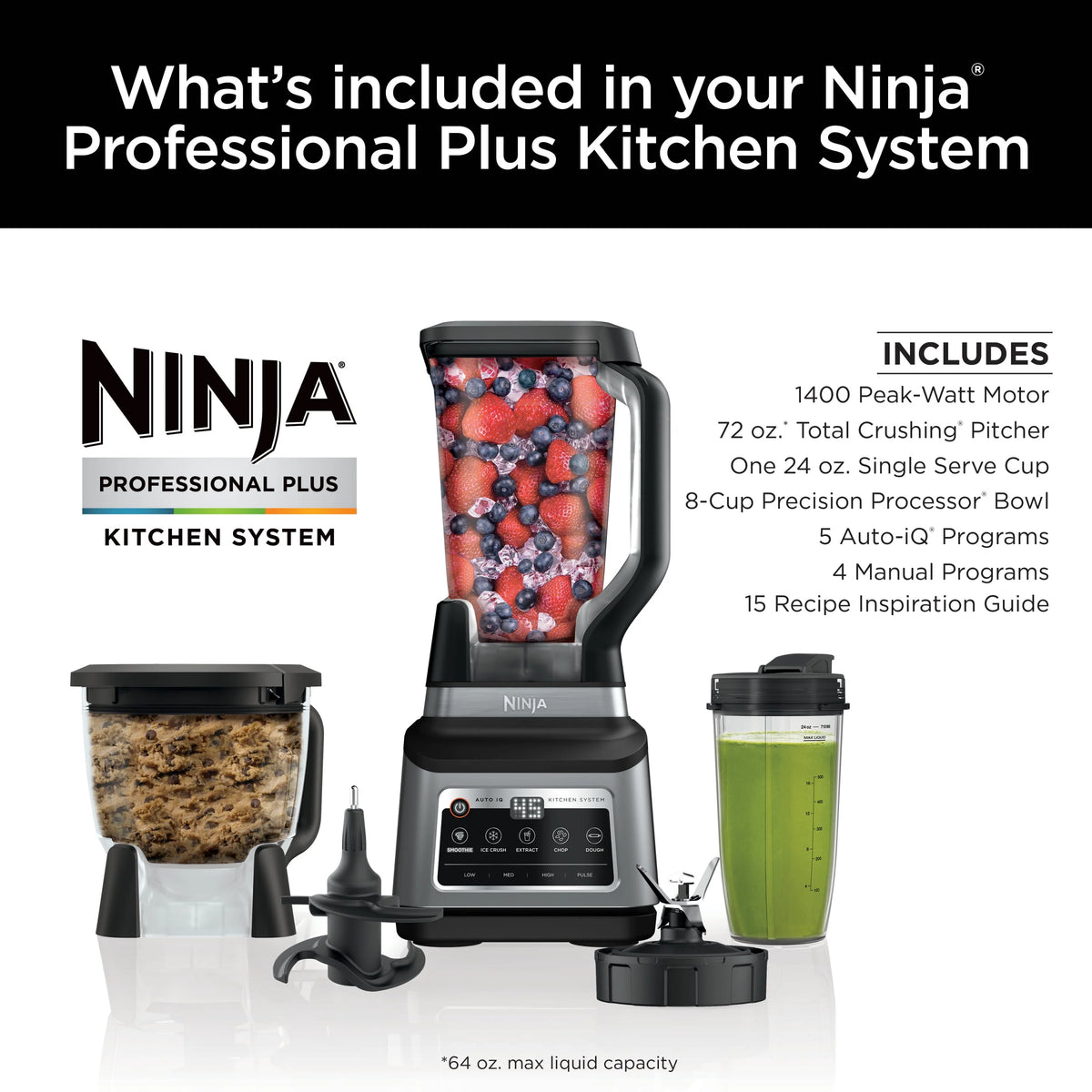 Kitchen System with 72 oz Blender Pitcher R933