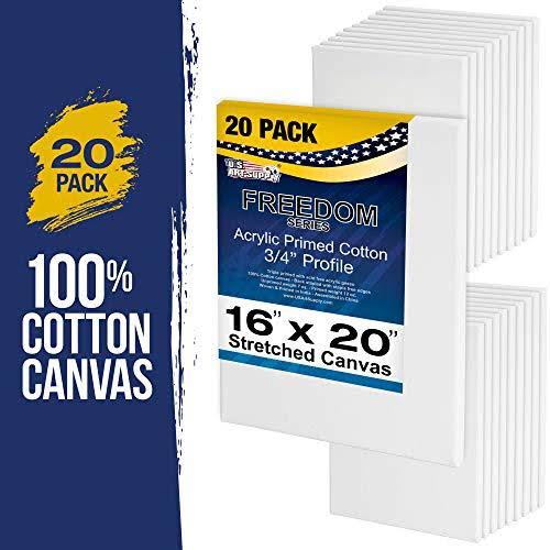 20-Pack 16 x 20 inch Acid Free Stretched Canvas O881