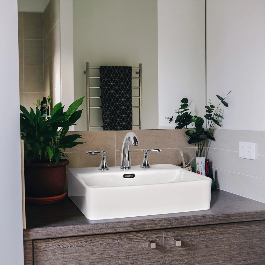 20" Rectangle White Ceramic Vessel Sink T671015