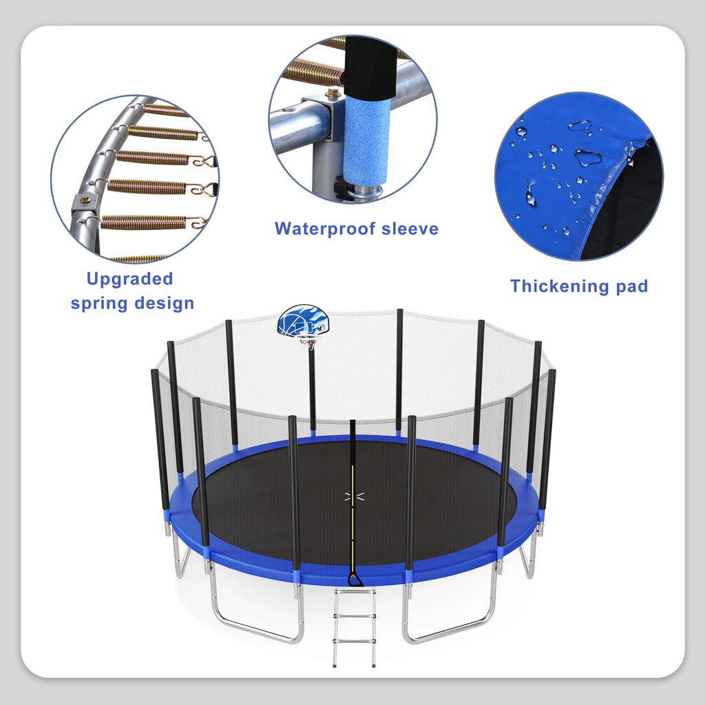 14FT Trampoline with Enclosure and Ladder V167