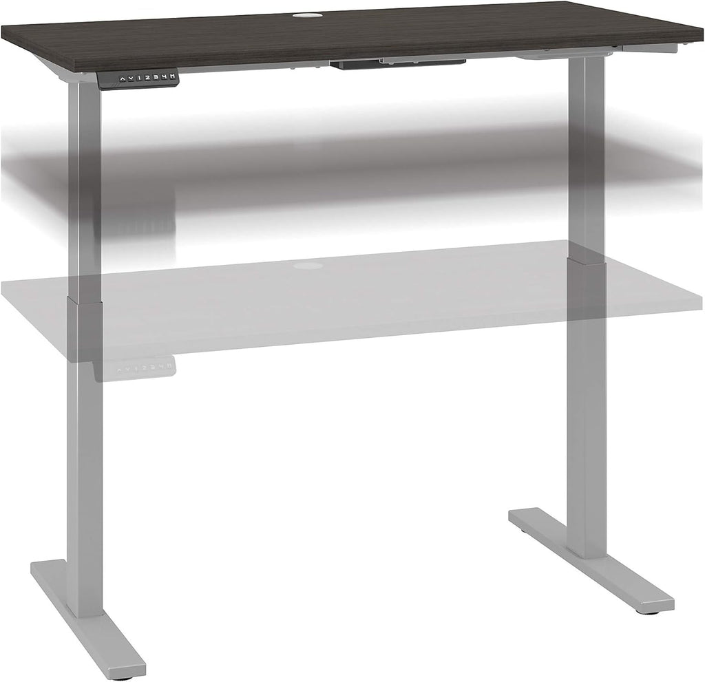 Height Adjustable Standing Desk, Storm Gray with Black Base O462