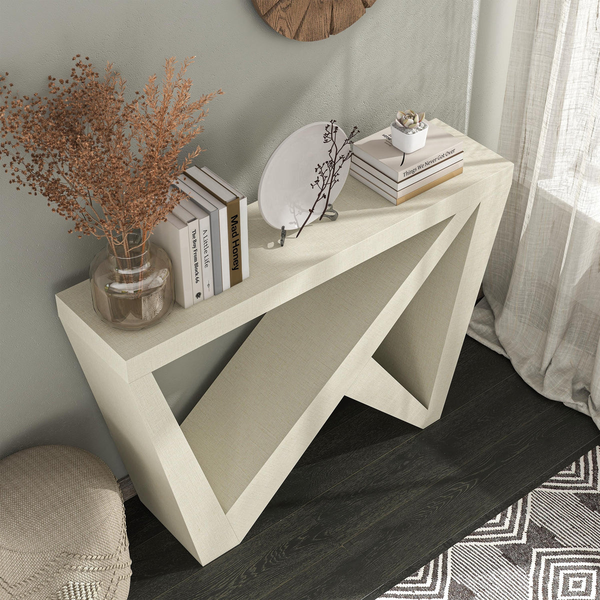 Contemporary Decorative Console Table with W-Shaped Legs B9283