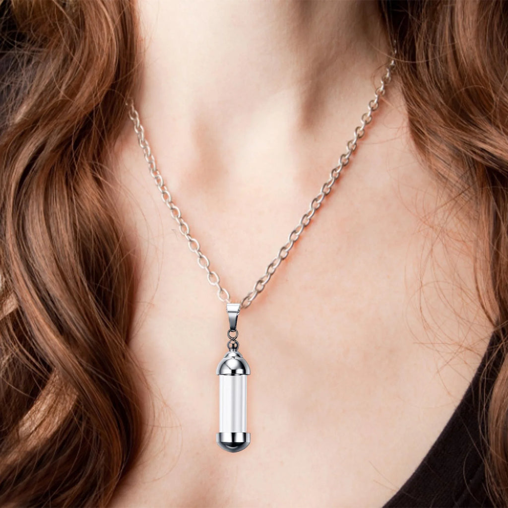Glass Vial Pendant Necklace N84525