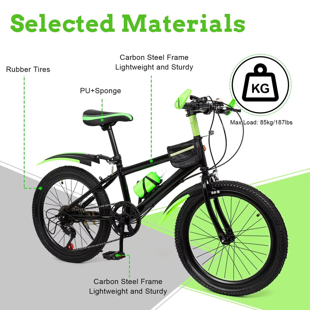 20 in 7 Speeds High Carbon Steel Kids Bike U100156