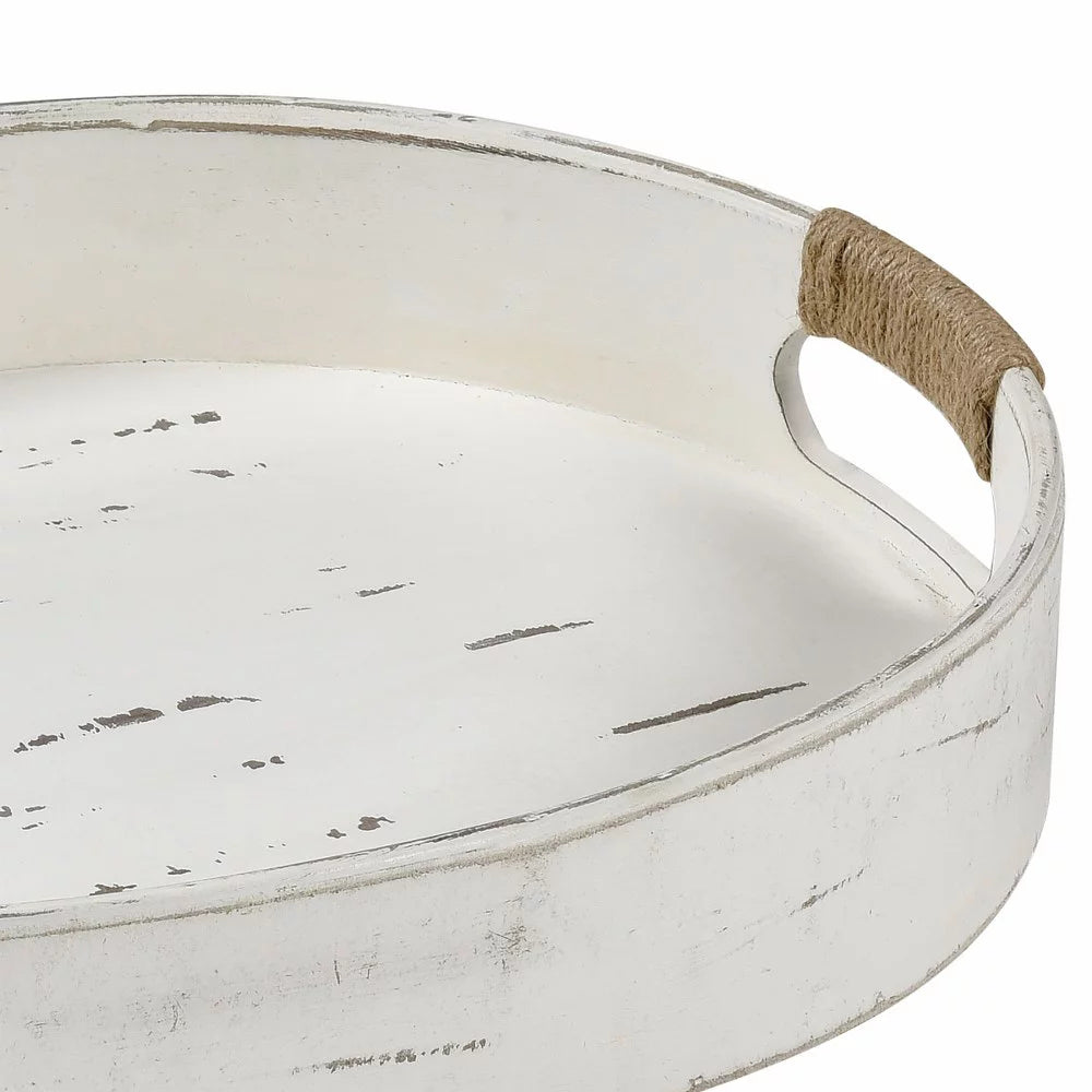 19.75 Inch Oval Ottoman Tray H619