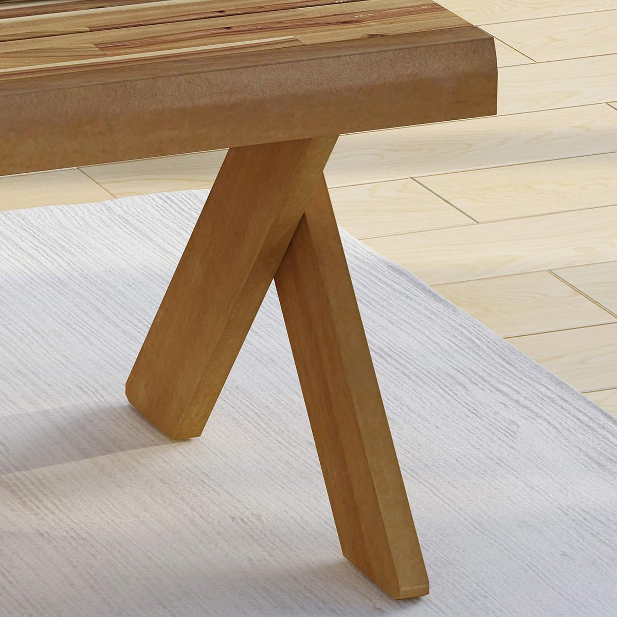 Acacia Wood Coffee Table, Sandblast Teak Finish X243
