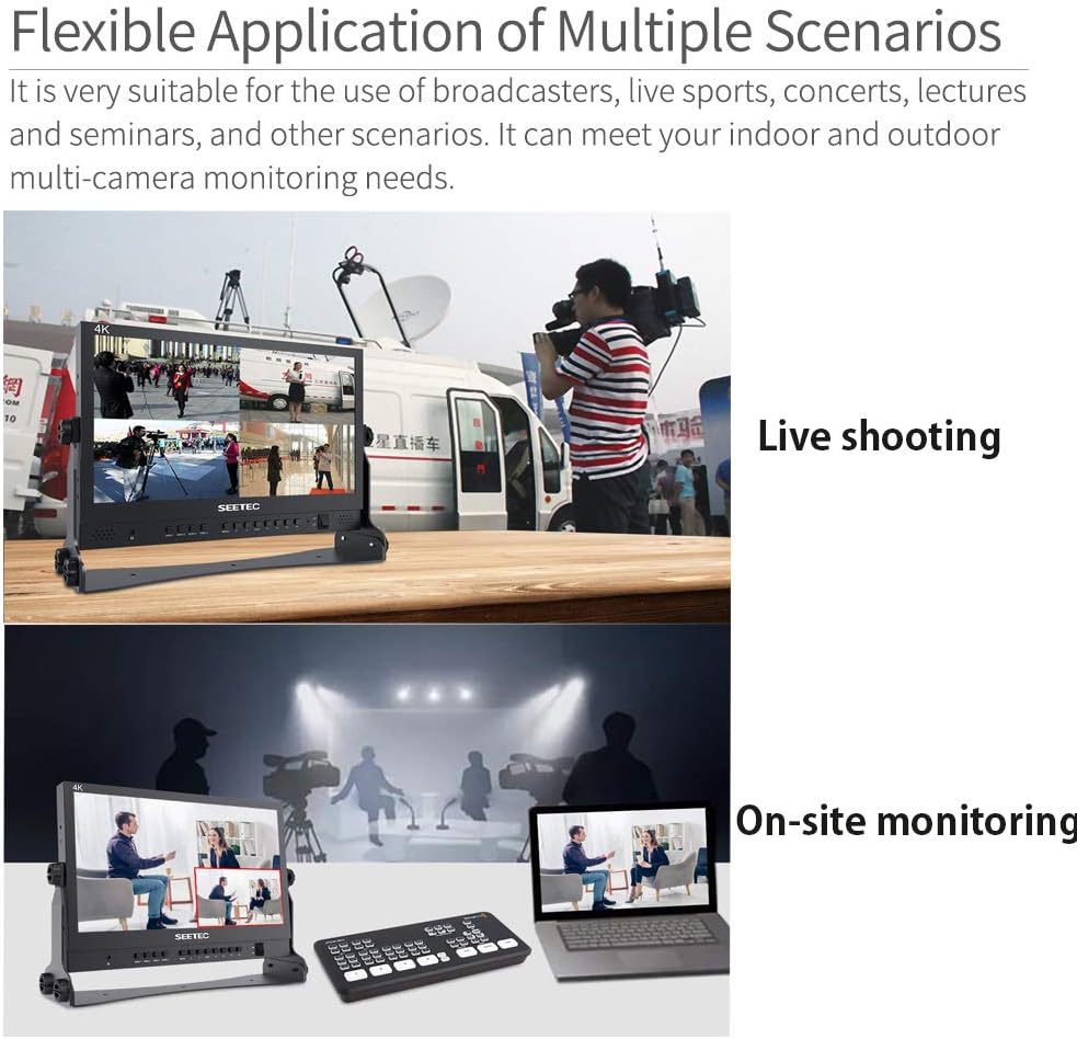 15.6 4 HDMI Input Output Quad Split Display Monitor S815