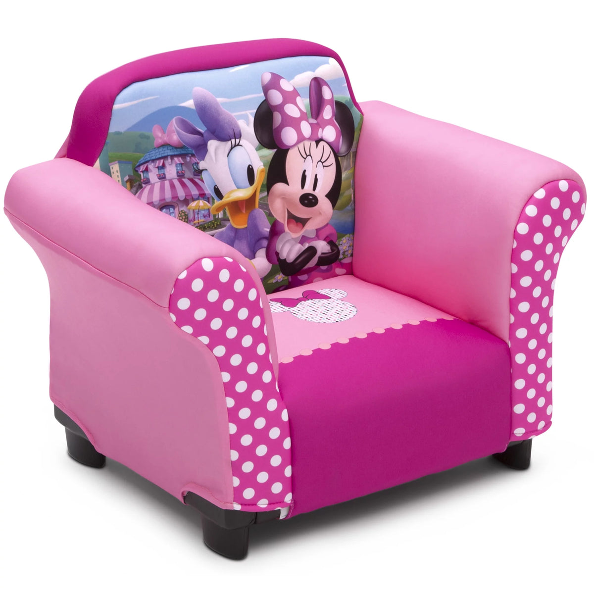 Kids Upholstered Chair with Sculpted Plastic Frame Y19675