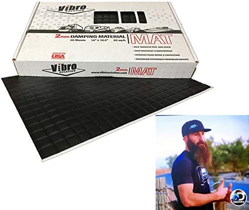 Black 80 mil Car Sound Deadening Mat 20 Sheets O47978