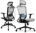Black Ergonomic Mesh Gaming Chair with Headrest D701