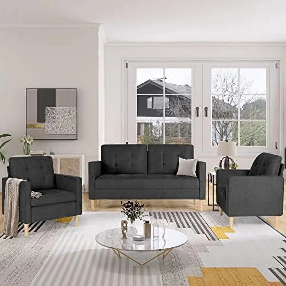 54.5" Upholstered Loveseat Sofa with Metal Legs K347