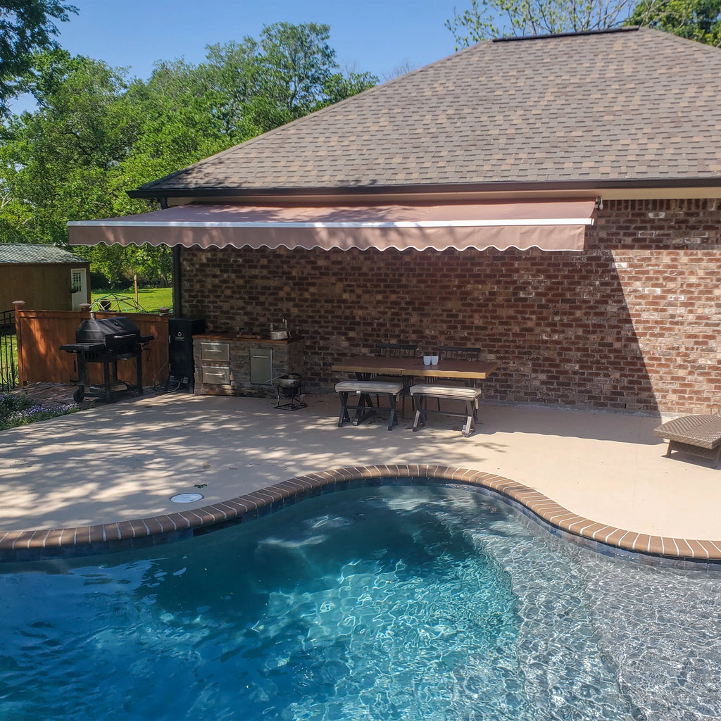 13' x 10' Retractable Patio Awning Canopy K6391