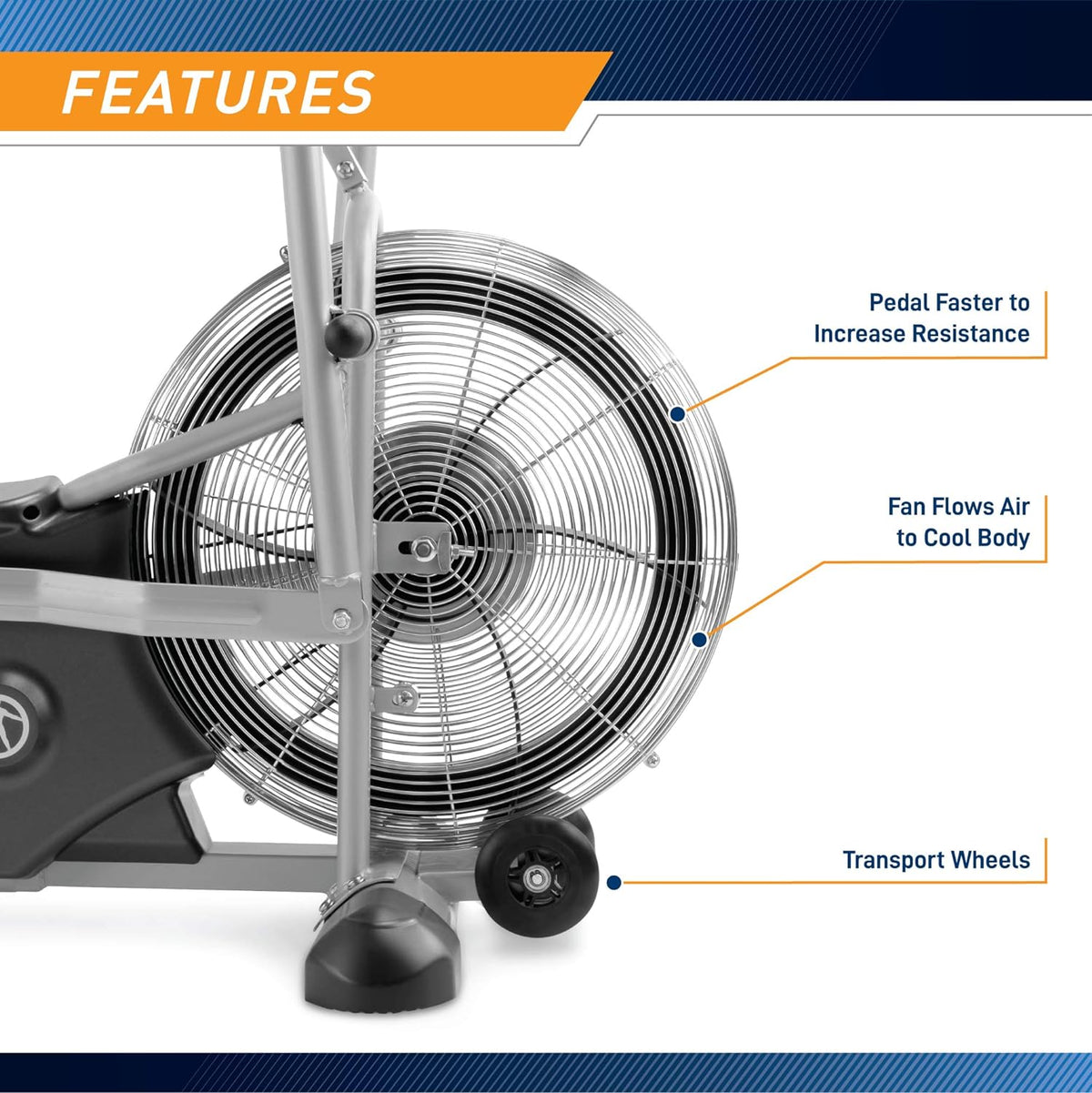 Black Upright Fan Bike J13420