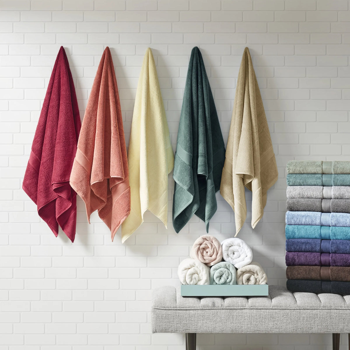 100% Cotton 8-Piece Towel Set W4927