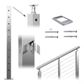 Square 36x2x2 Stainless Steel Brushed Cable Railing Post V699