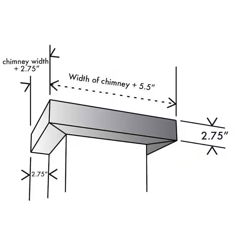 Crown Molding Profile for Wall Mount Range Hood E1635
