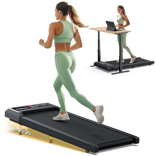 Under Desk Treadmill with Incline 300lb Capacity V1216