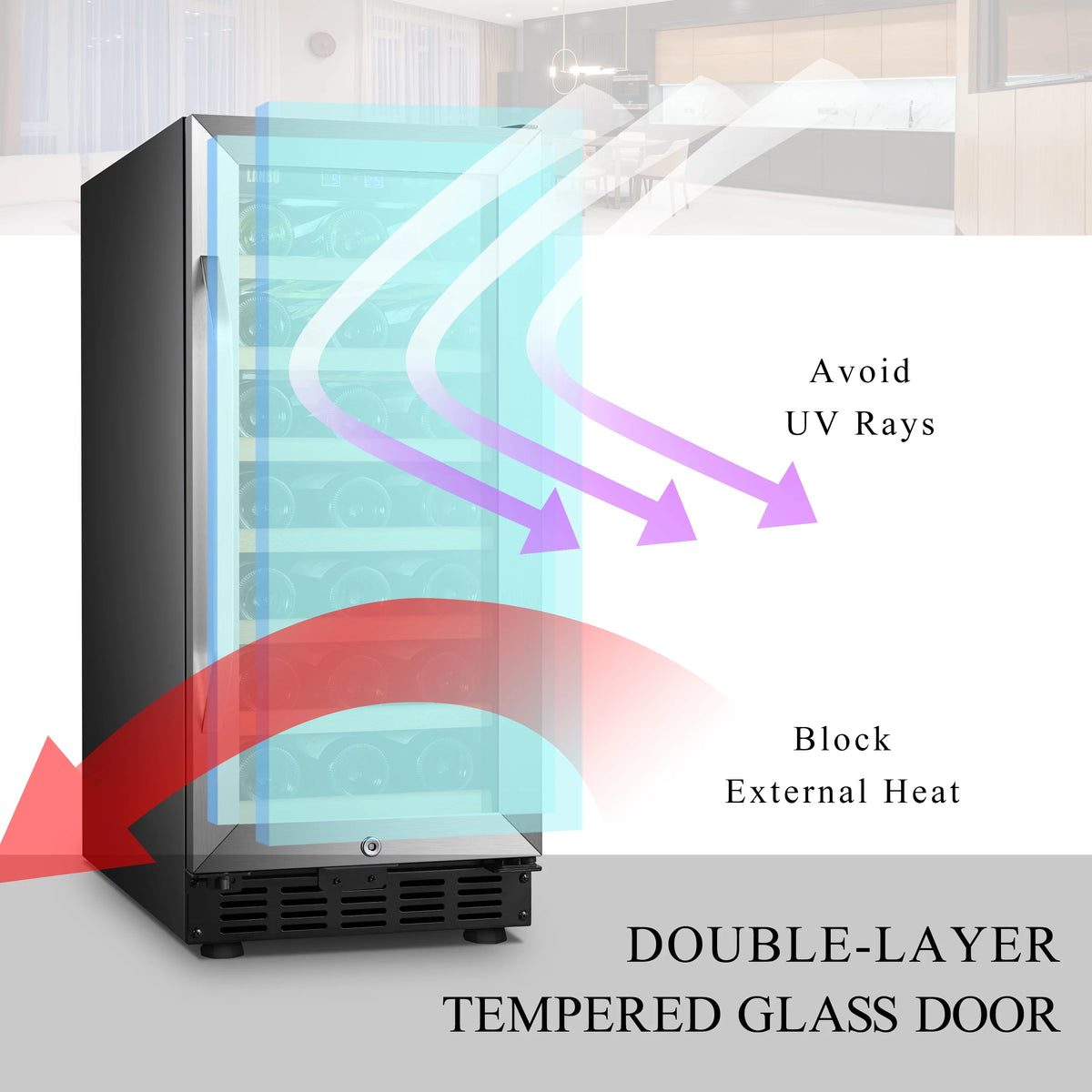 33 Bottle Built-in Compressor Wine Cooler R1345