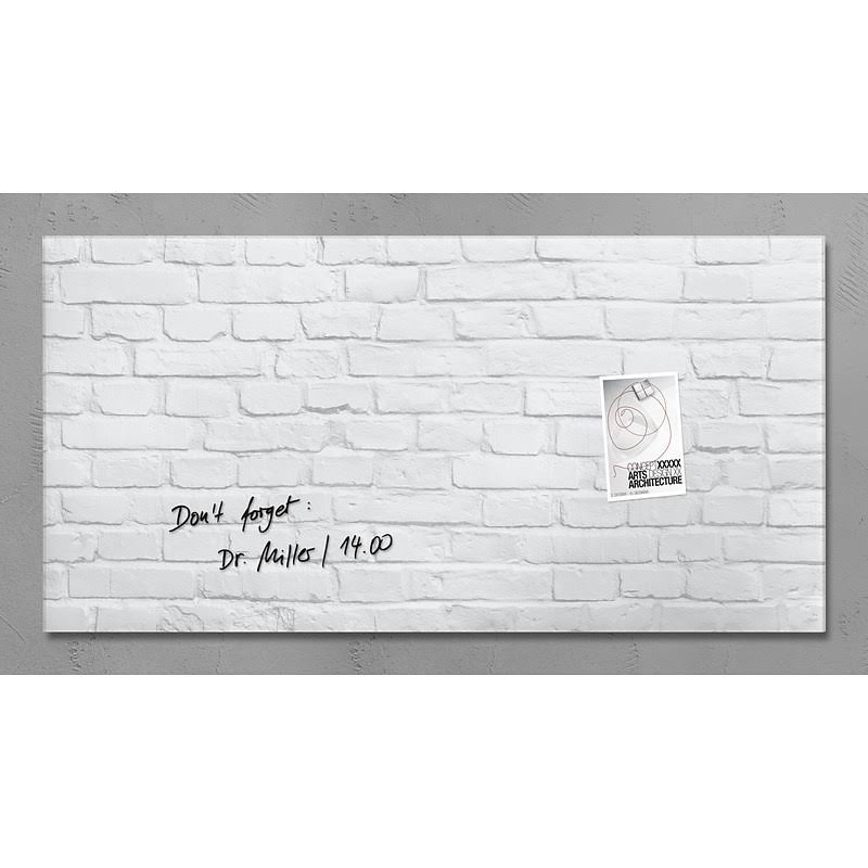 White Magnetic Glass Board D865599