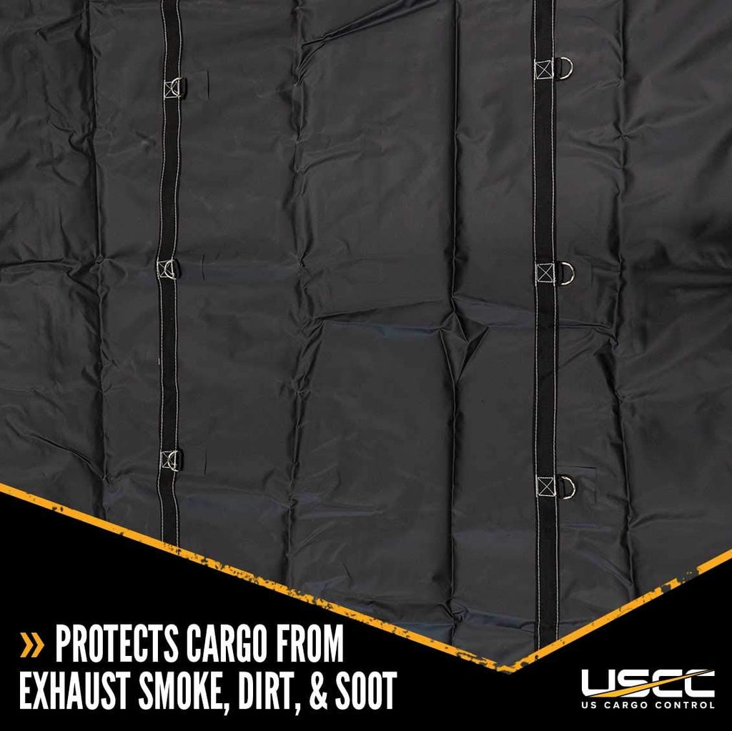 Heavy-Duty Smoke Tarp - 9.666 Feet Long x 10.75 Feet Wide - 18 Ounce PVC-Coated Polyester B542