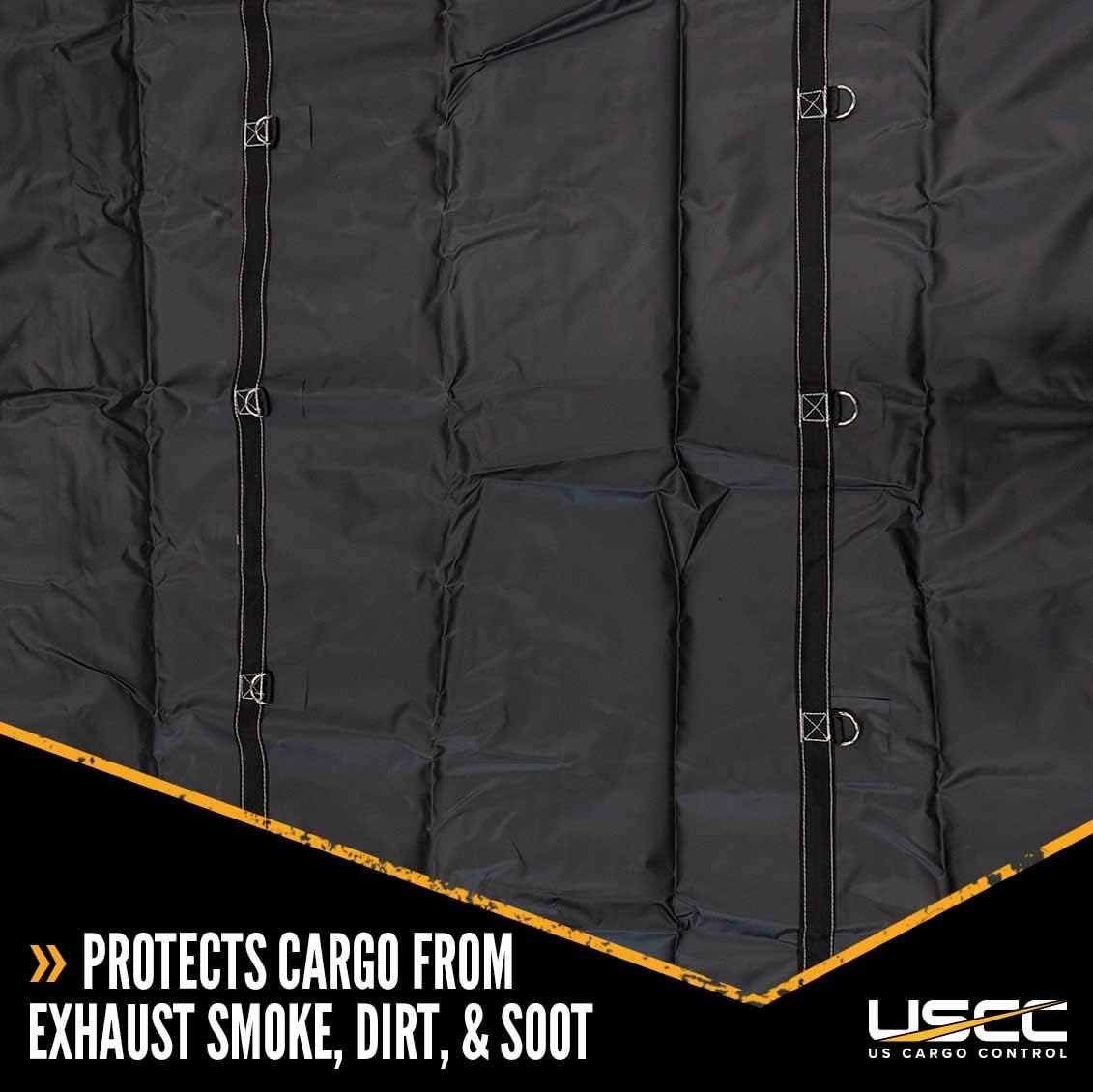 Heavy-Duty Smoke Tarp - 9.666 Feet Long x 10.75 Feet Wide - 18 Ounce PVC-Coated Polyester B542